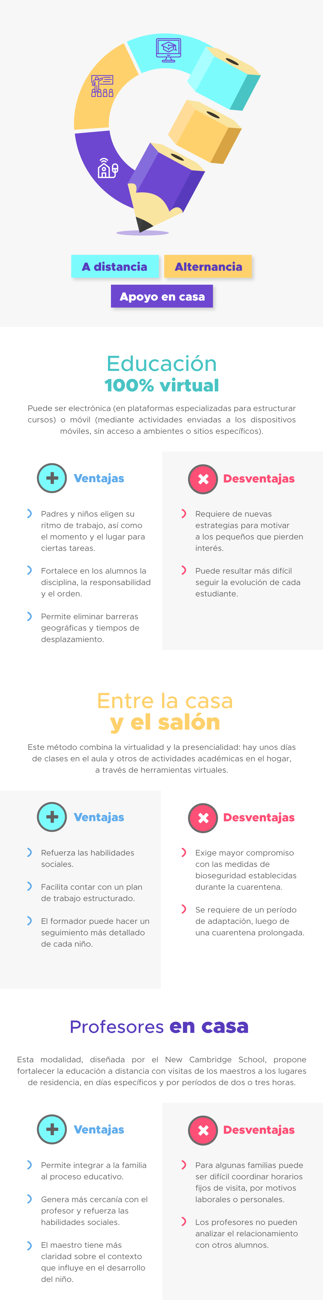 Infográfico Educación a distancias alternancia